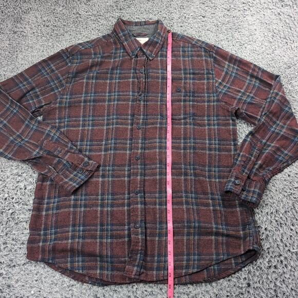 Weatherproof Vintage Shirt Men Large Red Blue Flannel Lumberjack Outdoor Casual - Picture 4 of 6